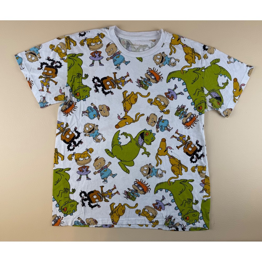 90s Nostalgia Rugrats T-Shirt All Over Print Reptar Large Nickelodeon